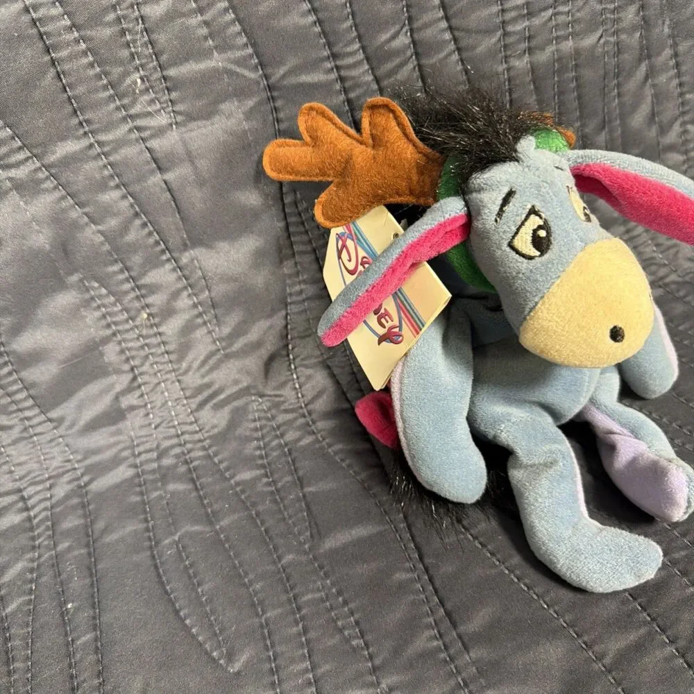 Disney Store Eeyore Bean Bag Plush Winnie the Pooh Donkey w/ Tags Vintage